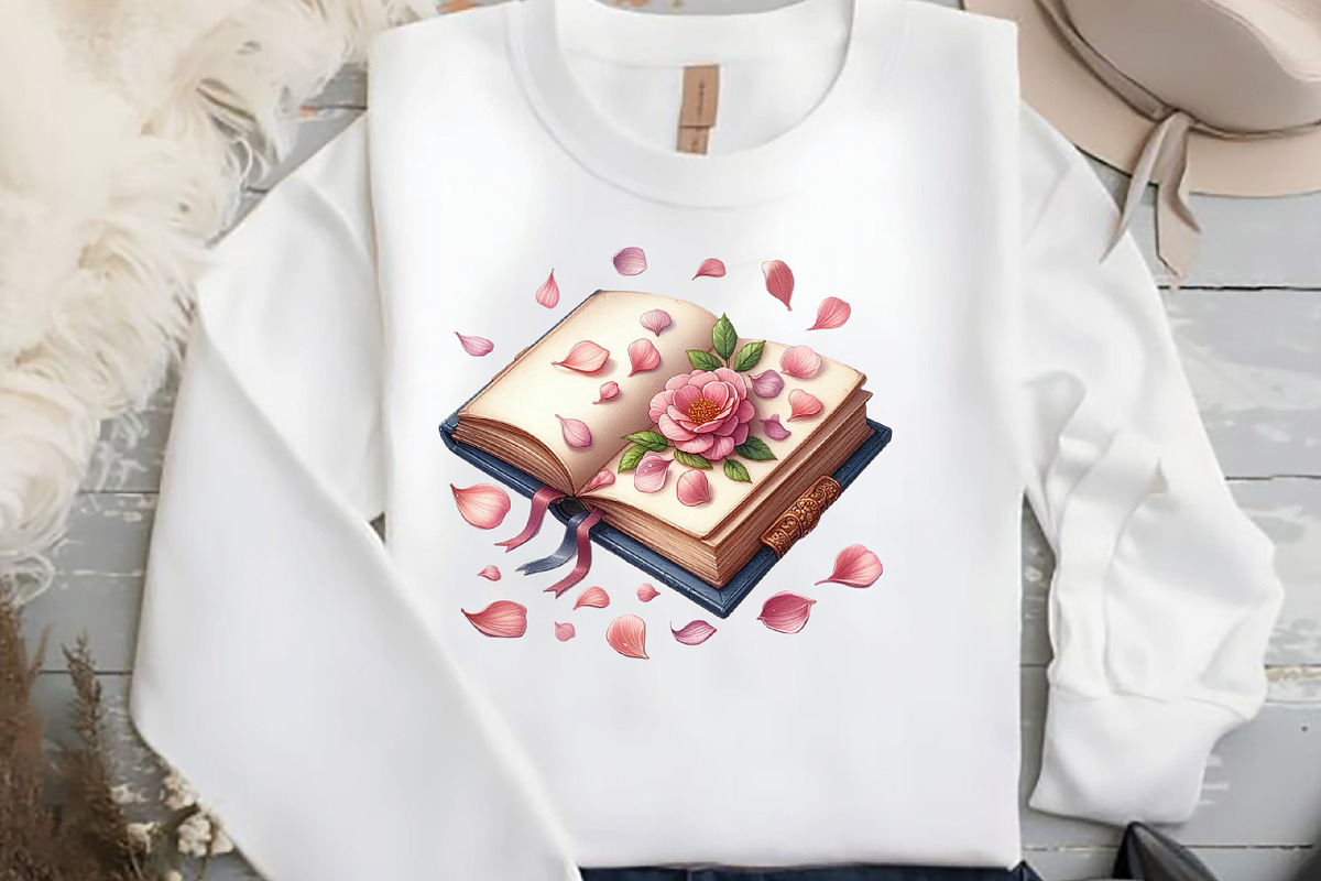 Pretty Books with Flowers, an Illustration by DreamCafeArt (Photo 4 of 5)