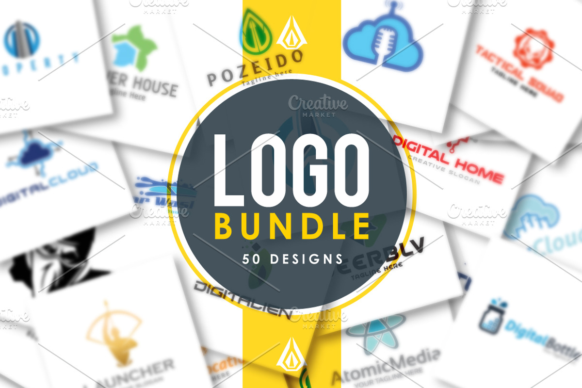 Logo Bundle (50 designs), a Branding & Logo Template by Avartde Creative (Photo 1 of 6)