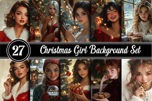Christmas Girl Background, a Photo by RobertsArt