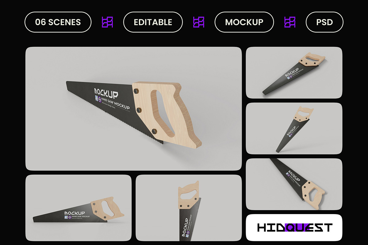 Hand Saw Mockup, an Illustration by hiddemaru (Photo 2 of 4)