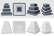 Tiered cake Mockup set. PSD mockup., a Product Mockup by NatalyaZelenova (Thumbnail 2 of 6)