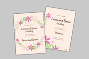 Pink and Green Wedding Invitation, a Templates & Theme by studiogstock (Thumbnail 2 of 2)