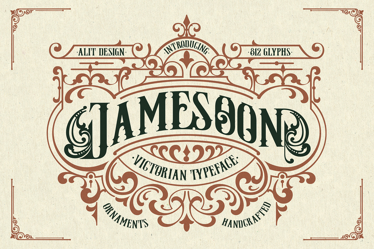 Jamesoon Victorian Typeface, a Serif Font by alit design (Photo 1 of 17)