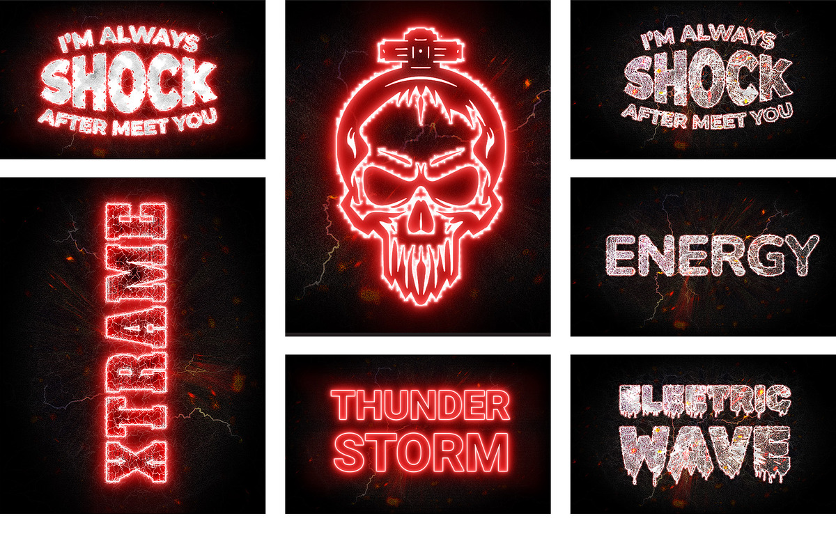 PSD Electric Editable Text Effect, a Layer Style Add-On by Photoshop Action (Photo 8 of 19)