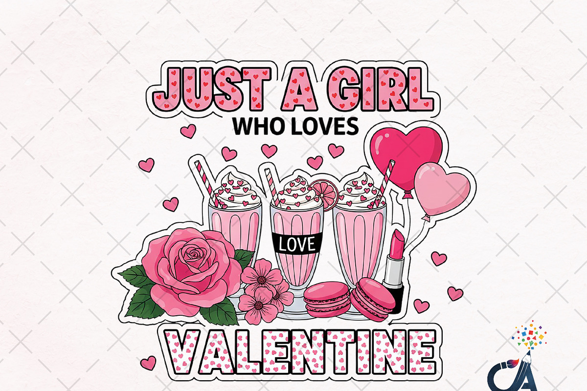 Pink Valentine PNG Sublimation, an Illustration by Creative Art (Photo 1 of 6)