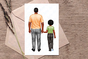 Best Daddy Clipart, Dad and Children, a Person Illustration by ArtedeCatrin (Thumbnail 8 of 11)