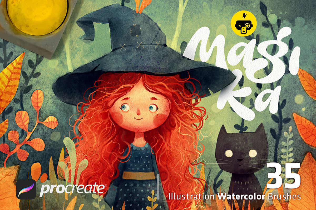 Magika Watercolors for Procreate, a Brush Add-On by Frankentoon Store (Photo 1 of 8)