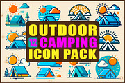Outdoor Camping Icon Pack, an Object Graphic by Designs_River (Thumbnail 1 of 13)