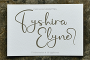 Tyshira Elyne - Casual Handwritten, a Handwritten Font by Indotype Foundry (Thumbnail 1 of 10)