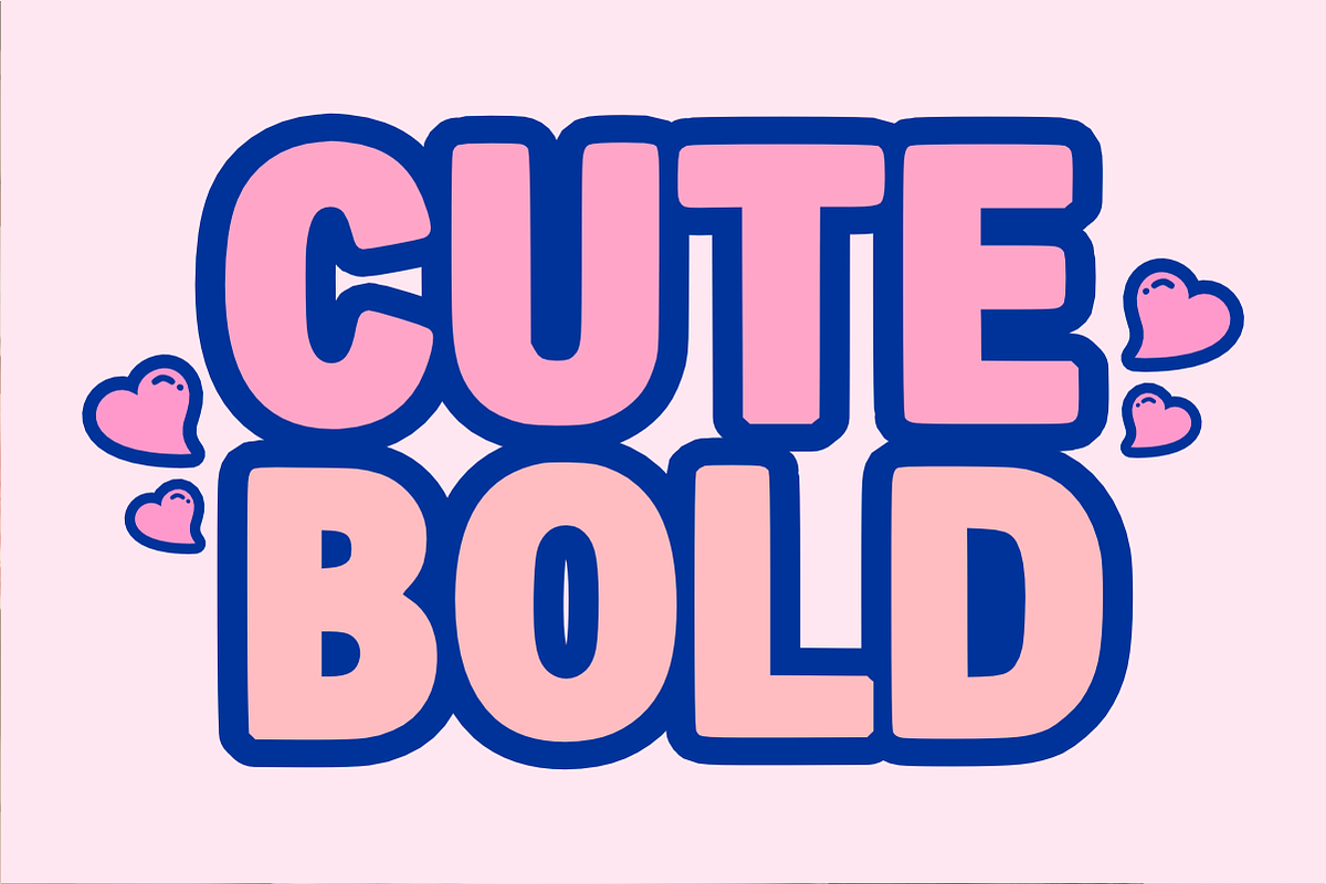 Cute Bold – Playful Display Font, a Sans Serif Font by KiddoGlyphs Studio (Photo 1 of 4)