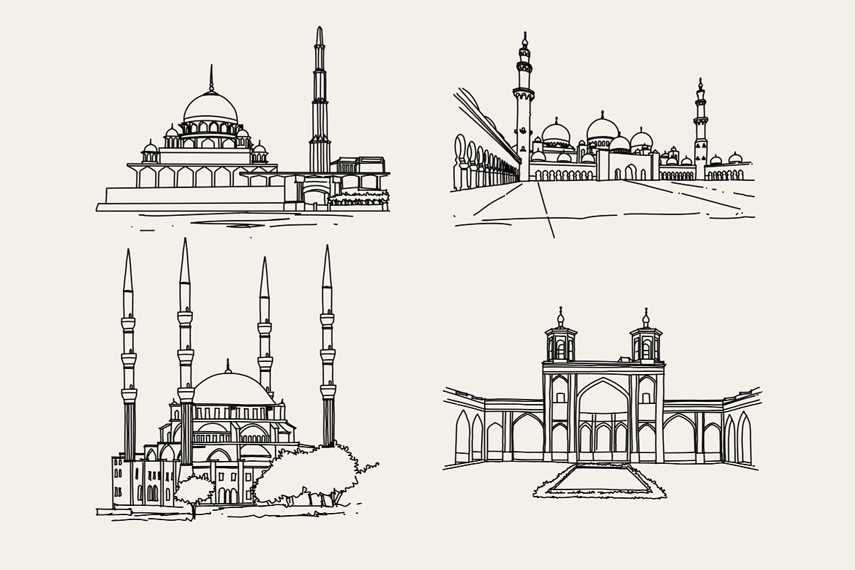 Mosque Minimalist Illustration, an Object Illustration by Adora ARTS (Photo 3 of 8)