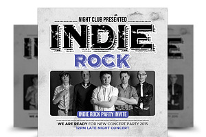 Indie Rock Flyer / Poster, a Flyer Template by AfzaalGraphics