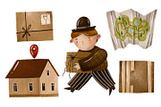 Male Character and Parcel, Post, an Object Graphic by the_myro (Thumbnail 2 of 3)