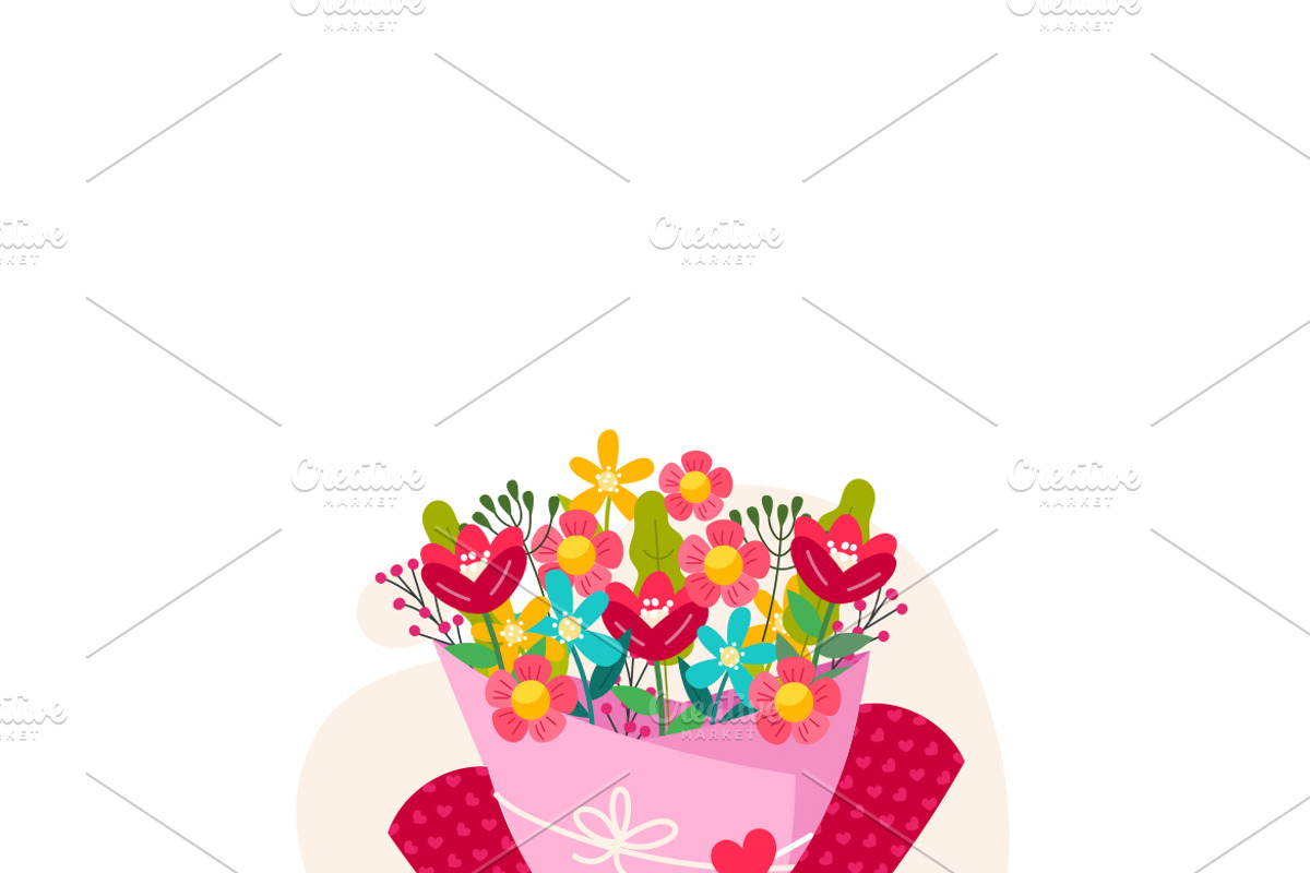Romantic Bouquet Love Illustration, a Seasonal Illustration by MISS CHATZ (Photo 3 of 3)