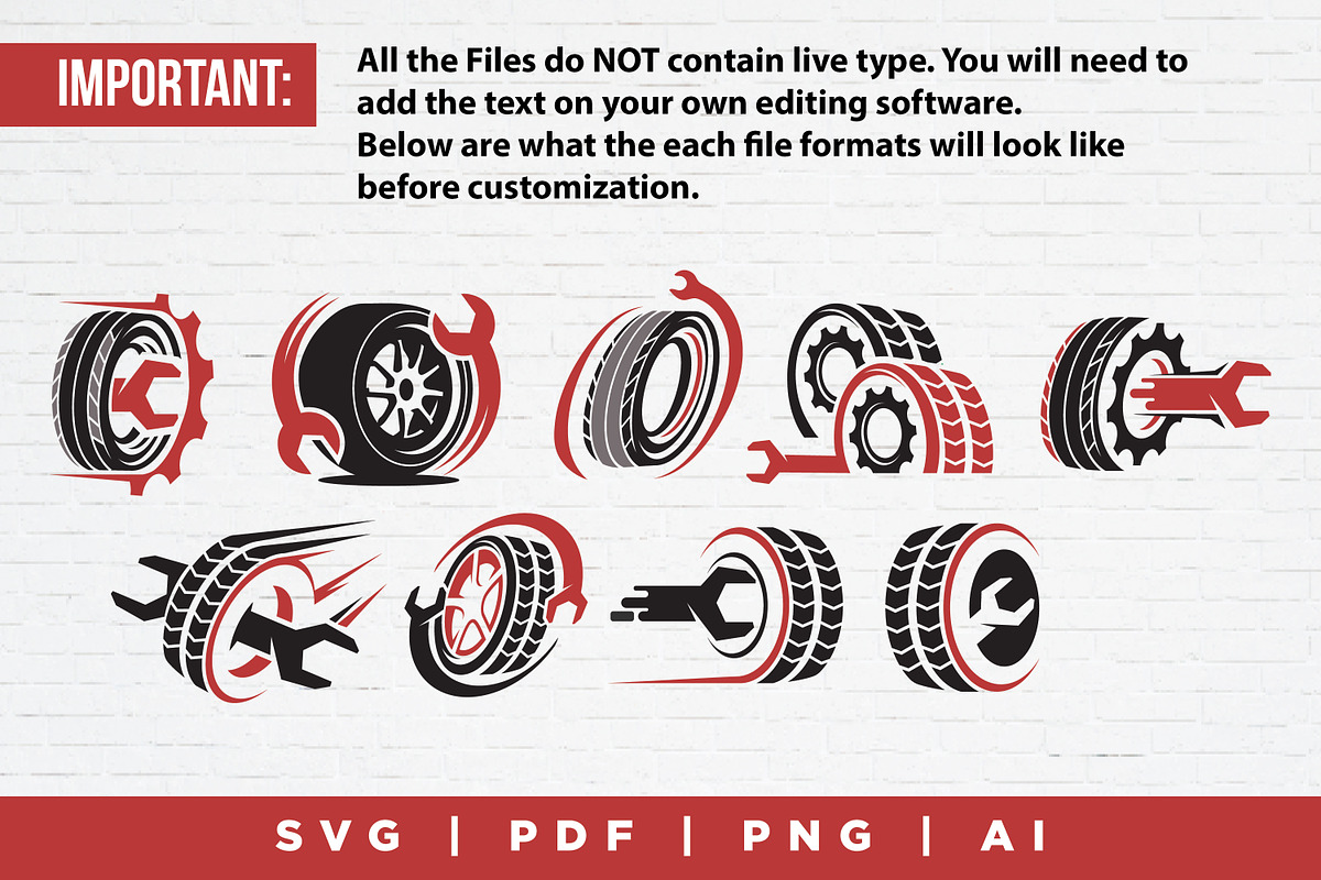 Tire Repair Shop Logo Bundle, a Branding & Logo Template by Guavanaboy (Photo 2 of 3)