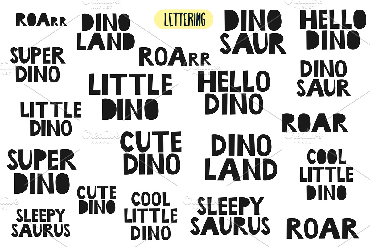 Cute Dinosaurs clipart set., an Animal Illustration by Kira Konoshenko (Photo 9 of 12)