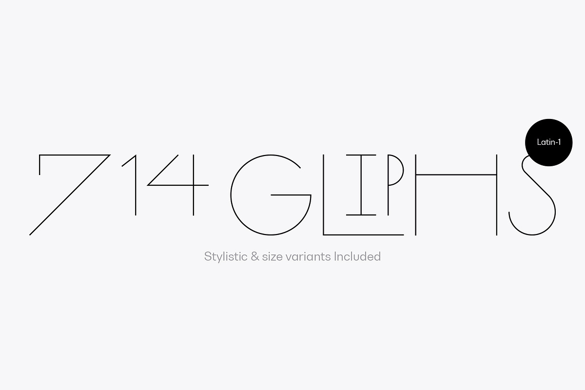 Srg Linear - Geometric typeface preview 3