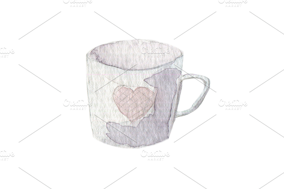 Watercolor kitchenware set, an Illustration by My watercolor shop (Photo 6 of 7)