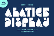Alatice Futuristic Display Font, a Sans Serif Font by Maulana Creative (Thumbnail 1 of 7)