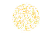 Seamless outline people pattern, a Pattern Graphic by Beatriz Gascón (Thumbnail 2 of 5)