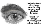 Pencil Brushes for Procreate, a Brush Add-On by KJP Designs (Thumbnail 9 of 12)