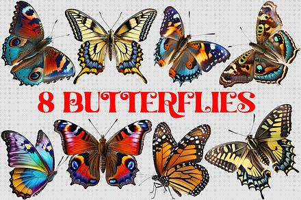 Butterfly clipart Png isolated