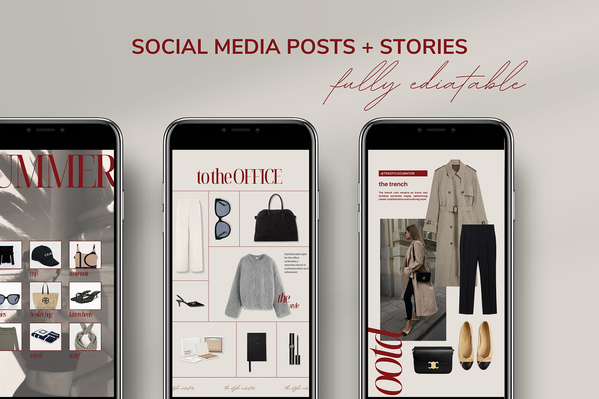 LTK Canva templates Red, a Social Media Template by Studio Suvelle (Photo 4 of 7)