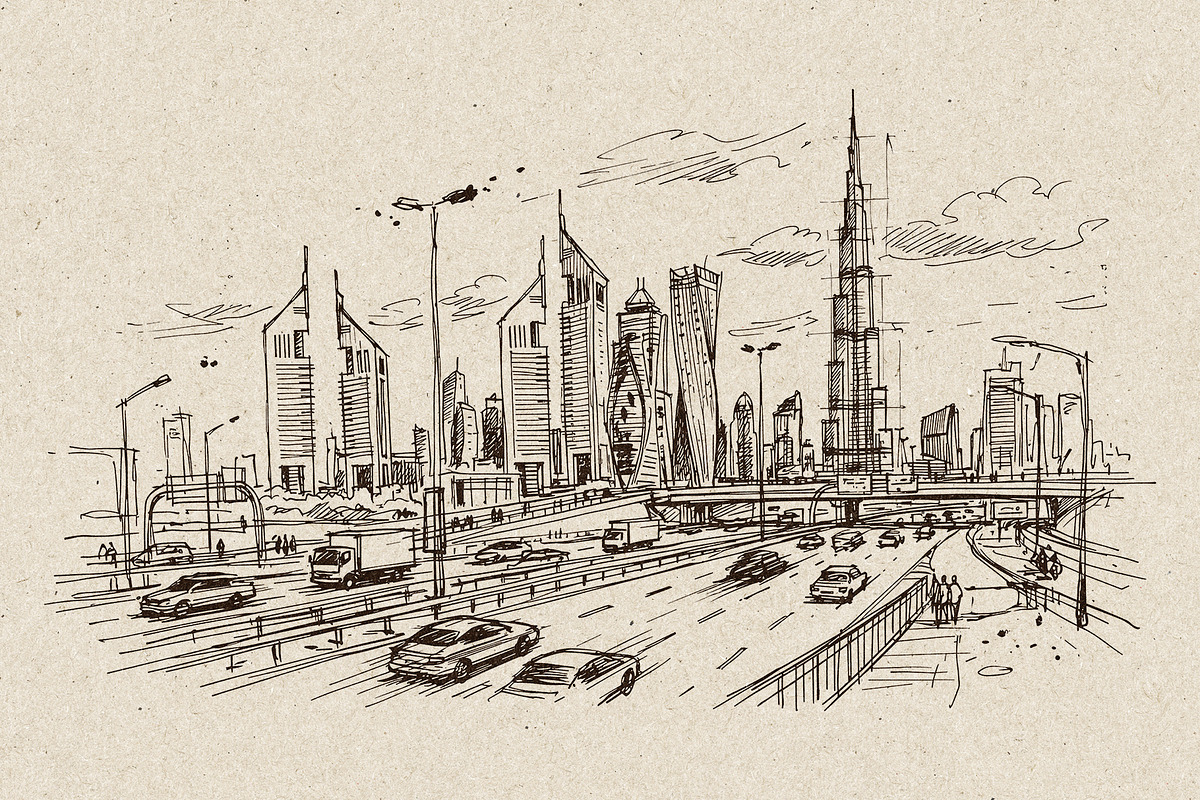 Dubai City Hand Drawn Vectors, a Decorative Illustration by Alara Studio (Photo 8 of 9)