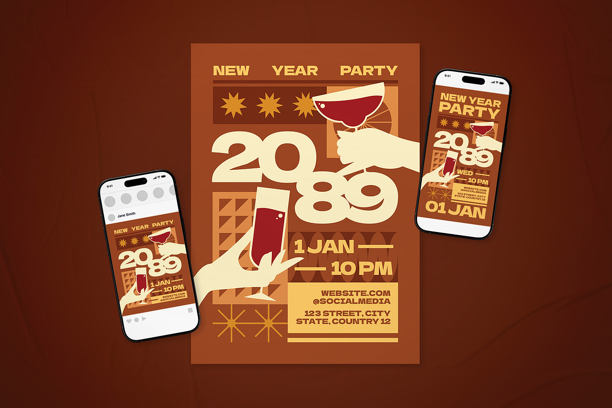 New Year Party Event Flyer Set, a Flyer Template by The Good Store (Photo 1 of 2)