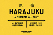 Harajuku - A Directional Font, a Sans Serif Font by Komet & Flicker (Thumbnail 1 of 14)