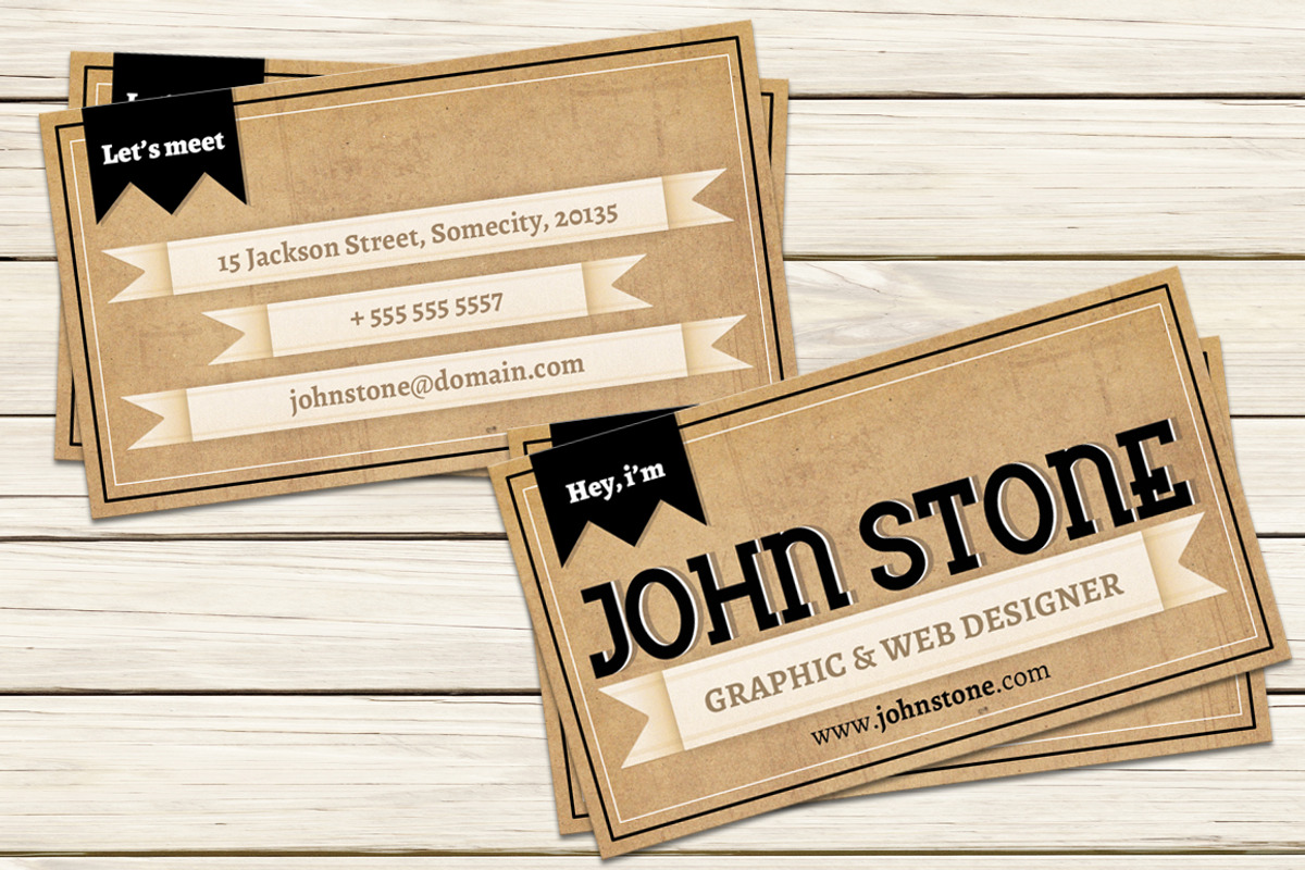 Vintage Business Card Template, a Business Card Template by Hotpin