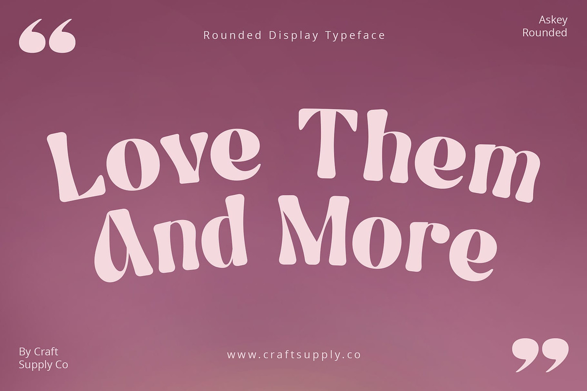 Askey Rounded, a Sans Serif Font by Craft Supply Co. (Photo 4 of 8)