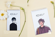 Notes Flower Mockup Set - Vol 1, a Mockup by DOBE Studio (Thumbnail 2 of 4)