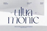 Ultra Monic | Serif Display, a Serif Font by Taboja Studio (Thumbnail 1 of 10)