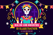 10 Dia de los Muertos Illustration, a Person Illustration by denayunebgt (Thumbnail 1 of 4)