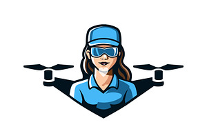 Drone Woman Logo