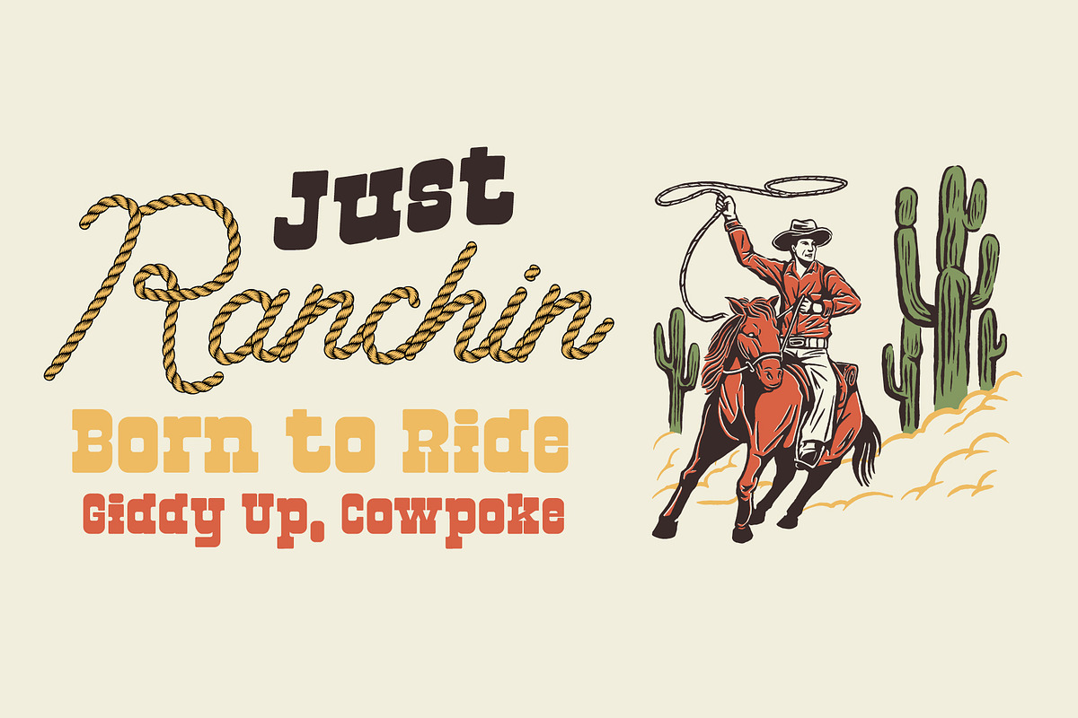 Boot Scootin' Western Font Duo, a Script Font by Loudoun Design Co. (Photo 9 of 10)