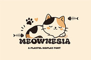 Meownesia–Cute Playful Display Font, a Handwritten Font by indranesia (Thumbnail 2 of 2)