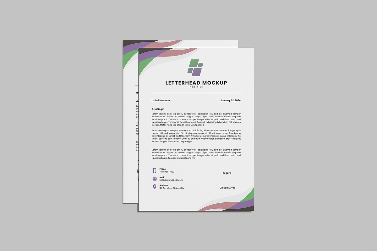 Letterhead Mockup, a Product Mockup by Graphiculon (Photo 11 of 13)