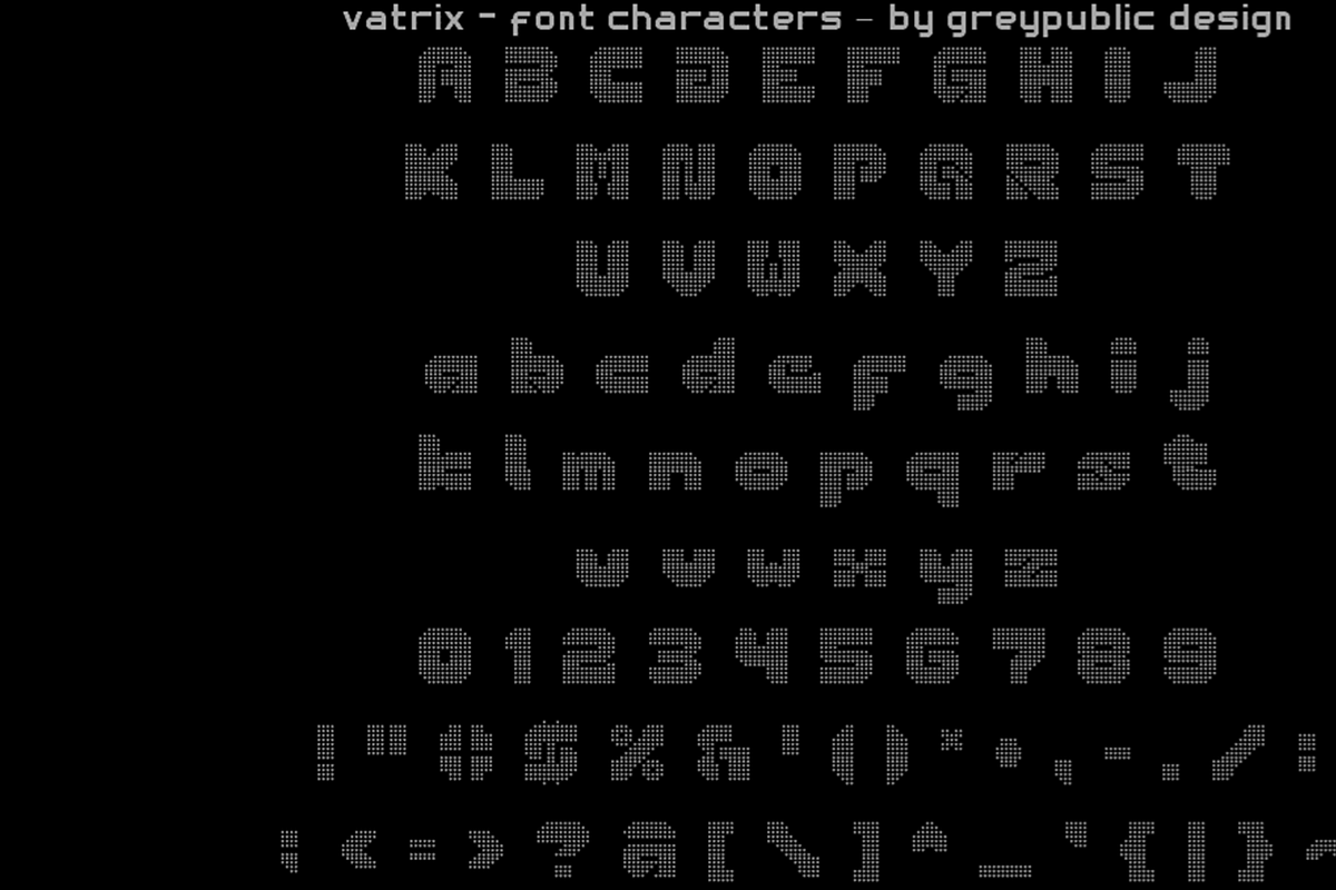 Vatrix font, a Sans Serif Font by gREyPUBLIC (Photo 3 of 6)