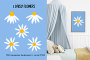 Daisy Flower Pattern Digital Paper, a Pattern Graphic by AvaAva (Thumbnail 4 of 21)
