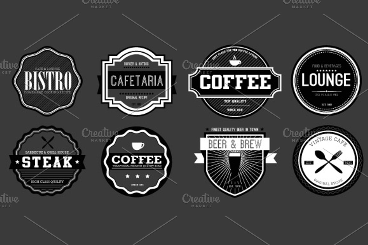 Vintage Cafe & Lounge Logo Badge, a Branding & Logo Template by ORCA Creative Store (Photo 3 of 5)