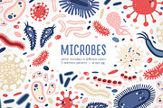 Microbes set and seamless, an Animal Illustration by Good Studio (Thumbnail 1 of 14)