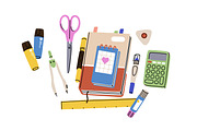School tools, stationery set, banner, an Education Illustration by Good Studio (Thumbnail 6 of 7)