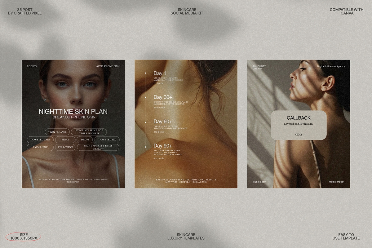 Intentional Skincare Post Design preview 7