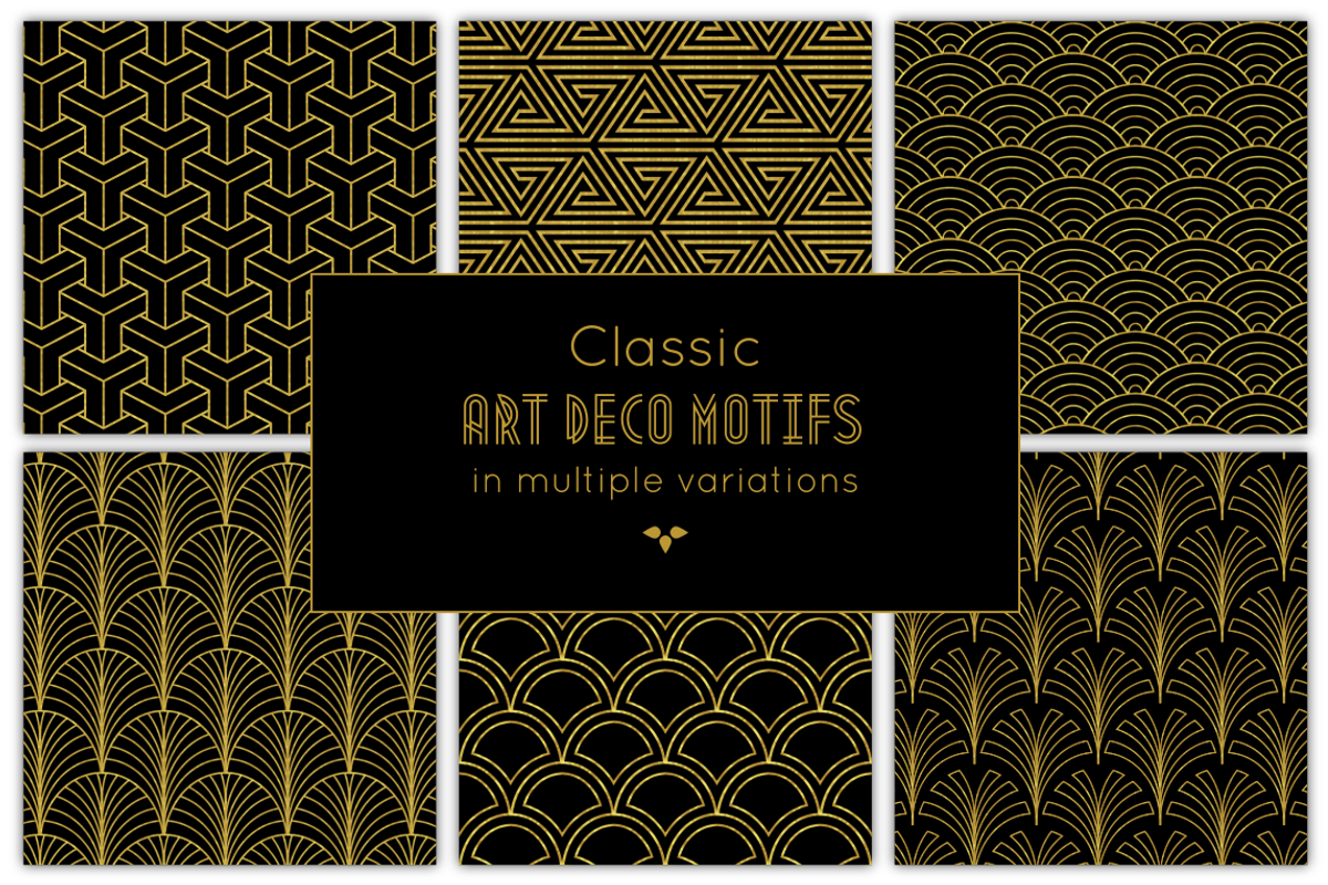 Classic Art Deco Patterns, a Pattern Graphic by HMJS Designs