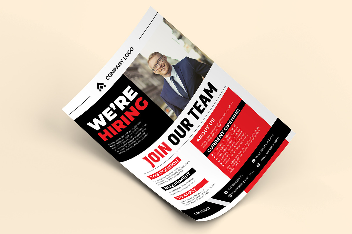 We Are Hiring Job Flyer Template, a Flyer Template by Sharifull11 (Photo 3 of 3)