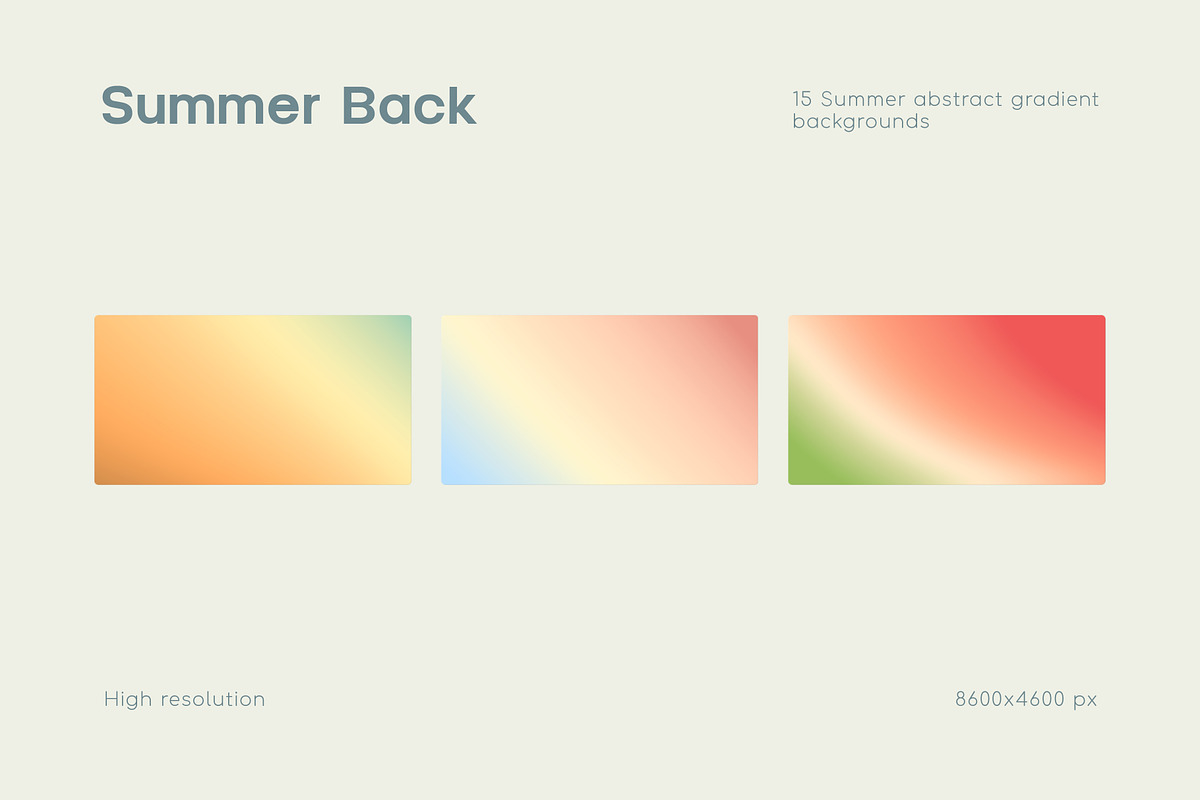 Summer Abstract Gradient Collection, a Texture Graphic by Ghurafa Studio (Photo 4 of 10)