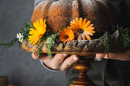Bundt cake with pumpkin stock photo containing autumn and background, a Food & Drink Photo by Marina_Pronina