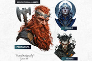 Baltic gods Pantheon clipart Set, a Person Illustration by ThatsDesignArt (Thumbnail 6 of 10)